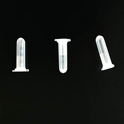 2ml Plastic Vial Tube Sample Storage Container for Fragrance, Beads, Liquid, Pack of 100