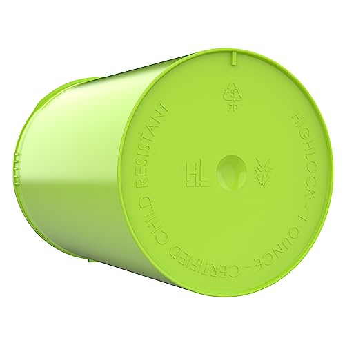 Dragon Chewer 160 Dram CR Plastic Packaging Pop Top Containers - Child Resistant Travel Holder Vial Bottles - 33 qty (Lime Green) - color: Lime Green