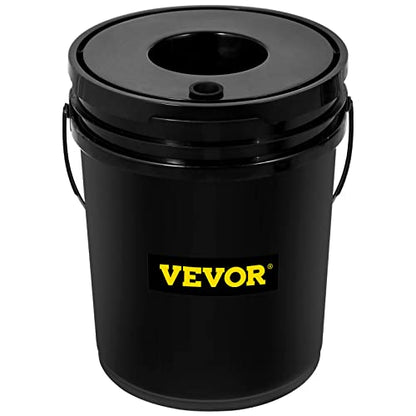 VEVOR DWC Hydroponic System, 5 Gallon 4 Buckets, Deep Water Culture Growing Bucket, Hydroponics Grow Kit with Pump, Air Stone and Water Level Device, for Indoor/Outdoor Leafy Vegetables - style: 4 Buckets