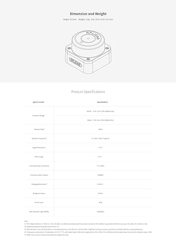 WayPonDEV RPLIDAR C1 360 Degree 2D Lidar Sensor