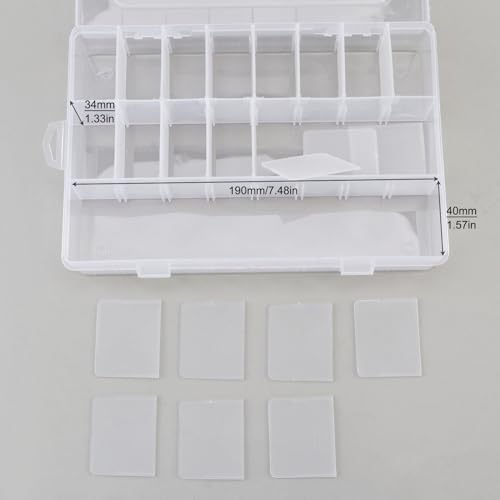 24 Compartment Electronic Component Storage Box Case, SMD SMT Case, Electronic Boxes (7.63 x 5.19 inch)
