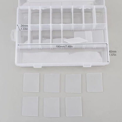 24 Compartment Electronic Component Storage Box Case, SMD SMT Case, Electronic Boxes (7.63 x 5.19 inch)