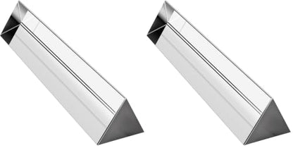 Amlong Crystal 6 inch Optical Glass Triangular Prism for Teaching Light Spectrum Physics and Photo Photography Prism, 150mm (Pack of 2) - size: Small (Pack of 2)