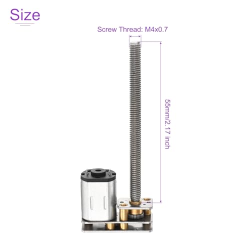 DMiotech 6V 200RPM Rated Torque 4 Output Shaft Length 55mm Micro DC Speed Reduction Motors Mini Metal Gearbox Motor for RC Car Robot Model DIY RC Toys Engine - style: 200RPM