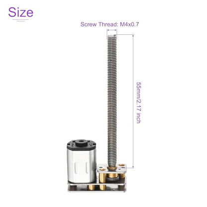 DMiotech 6V 200RPM Rated Torque 4 Output Shaft Length 55mm Micro DC Speed Reduction Motors Mini Metal Gearbox Motor for RC Car Robot Model DIY RC Toys Engine - style: 200RPM