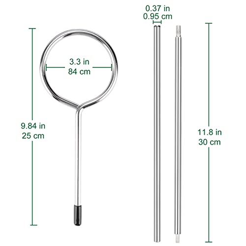 FunChem Lab Stand Set, Stainless Steel Support Stand Chemistry Set with Rod (22.4 inch L), 4 Prong Adjust Swivel Clamp, Retort Ring and 2 Boss Heads