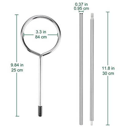 FunChem Lab Stand Set, Stainless Steel Support Stand Chemistry Set with Rod (22.4 inch L), 4 Prong Adjust Swivel Clamp, Retort Ring and 2 Boss Heads