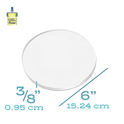 Gel Press Gelli Print Plate – (6” Circle) - 10806-6 - size: 6" Round