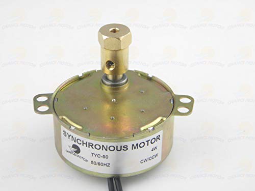 CHANCS 2PCS Turntable Motor TYC-50 110V 2.5-3RPM Synchronous Motor for DIY Cup Turner with 7mm Bore Flexible Shaft Flexible Coupling Connector TYZ49 - size: 2PCS, style: Motor + Coupling