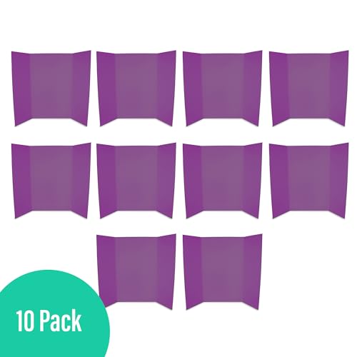 Flipside Products 36” x 48” Project Boards for Presentations, Science Fair, School Projects, Event Displays and Trifold Picture Board, Proudly Made in USA - Purple - 10 Pack - color: Purple, size: 10 Pack