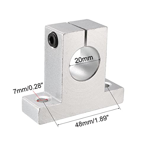 4pcs SK20 Aluminum Linear Rod Rail Shaft Support 20mm Linear Motion Guides for CNC 3D Printer - size: 20mm, style: SK