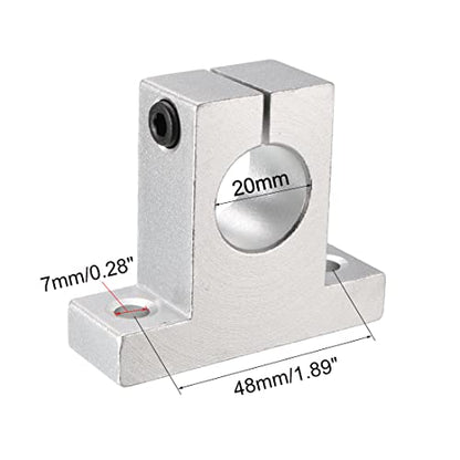 4pcs SK20 Aluminum Linear Rod Rail Shaft Support 20mm Linear Motion Guides for CNC 3D Printer - size: 20mm, style: SK