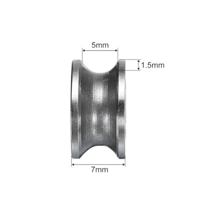 uxcell 12pcs U624ZZ U Groove Track Guide Bearing 4x13x7mm U Groove Roller Wheel Carbon Steel Bearings, ABEC3 - size: TU0310