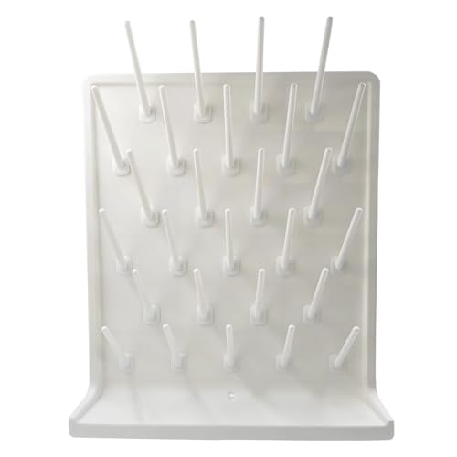 Lab Drying Rack, White, 27 Pegs - color: White, size: 27pegs