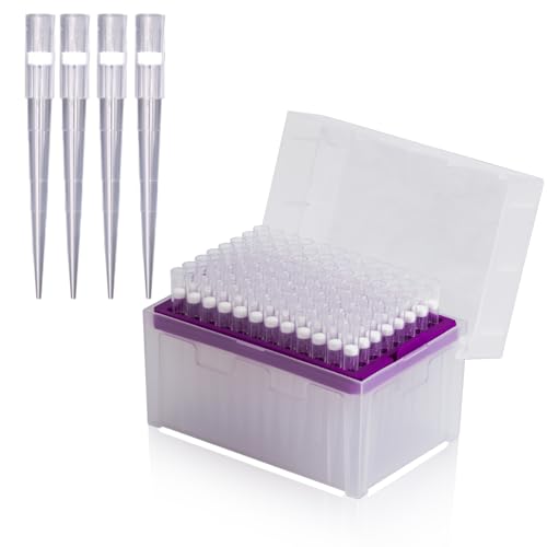 Pipette Tips 1000UL for Laboratory, with Filter,Autoclavable, Universal Type, Clear, 96 Tips (T1000-RSF-96) - size: 1000uL - 96 Tips