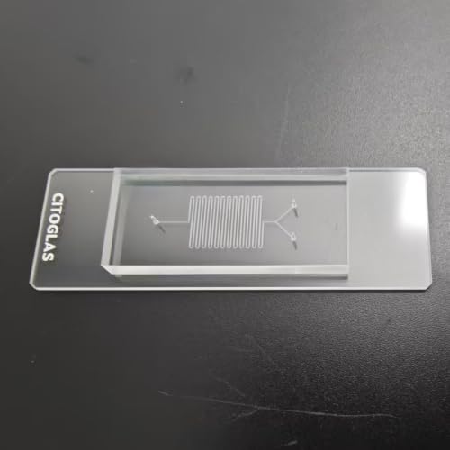 LabCore Materials Staggered Herringbone Micromixer Chip, PDMS/Glass, Chaotic-Advection Mixing, Plasma-Bonded, for Nanoparticle & LNP Synthesis Research, with Tubing Kit, 45x20mm (RUO)