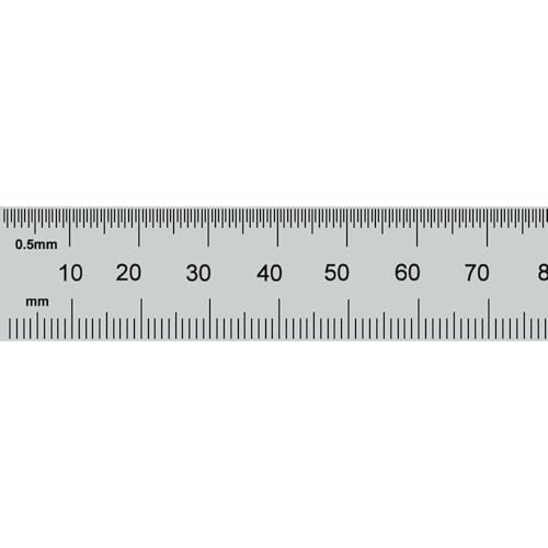 PEC Tools 18"/450mm Steel Rule, Slim & Flexible, Made in USA - color: Flexible, size: 18"/450mm