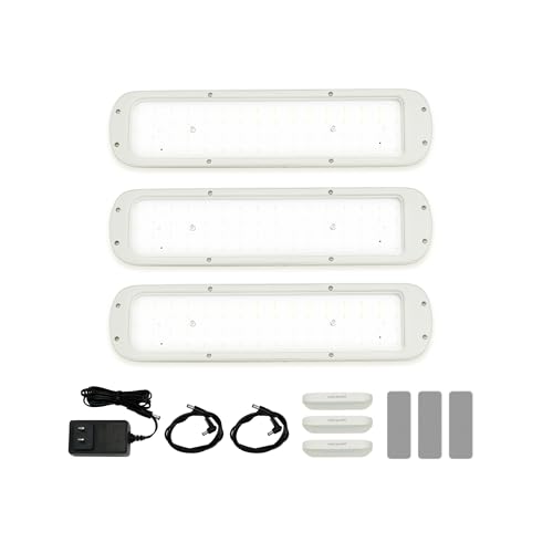 Vego Garden Grow Lights for Indoor Plants, Full Spectrum LED Grow Light with Customized 5 Modes for Seed Starting, Leafy, Herbs, Fruits & Microgreens, 3 Packs - color: Cream White, size: 3 Packs