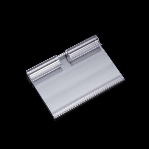 50pcs Labels for Storage Bins Plastic Label Clip, Basket Labels Clip On Wire Shelf Price Label Holder Merchandise Sign Display Holder, 50pcs Label Insert Included (2.76IN*1.57IN) - size: 2.76IN*1.57IN