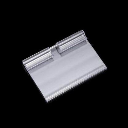 50pcs Labels for Storage Bins Plastic Label Clip, Basket Labels Clip On Wire Shelf Price Label Holder Merchandise Sign Display Holder, 50pcs Label Insert Included (2.76IN*1.57IN) - size: 2.76IN*1.57IN