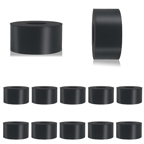 12 PCS Multi Purpose Rubber Spacer 1 Inch OD x 3/8 Inch ID x 1/2 Inch Thickness, Thick Rubber Washers Anti Vibration Spacer for Home and Car - size: 1 x 3/8 x 1/2 Inch
