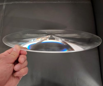 Six Seasons Φ300mm(11.81") Fresnel Lens, 356mm(14") Focal Length PMMA Large Magnifier for Optical Experiment & Solar Heating - size: Focal Length 360mm