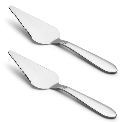Eisinly Cake Pie Server, Pizza Cutter with Big Serrated Edges, 2Pcs Silver - color: Silver, size: 10.43 Inch-Server