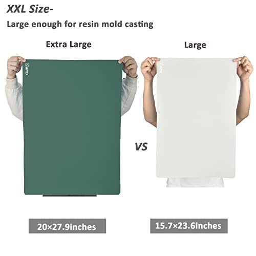 Sapid Large Silicone Sheet for Crafts Silicone Mat for Resin Art Painting - color: Dark Green, size: 27.9"L x 20"W