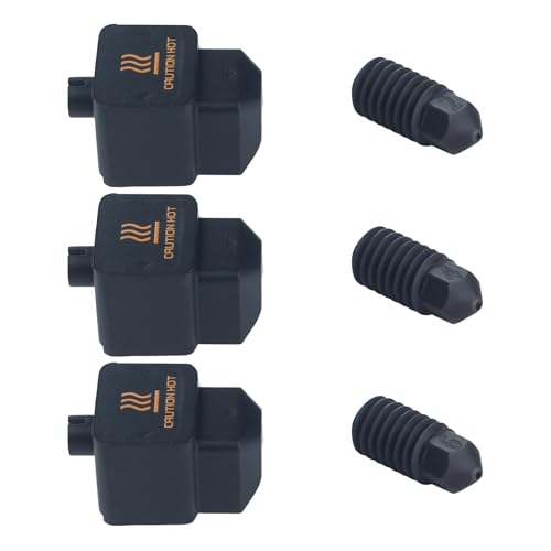 3D Printer Accessories H2D Silicone Sock(3Pcs) with 0.2/0.4/0.6mm Nozzle: Heater Block Cover - Avoid Filament Buildup High Temperature Resistance Insulation Without Heat Loss BCZAMD