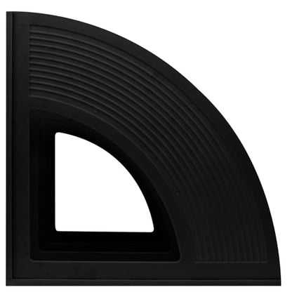 SAYEEC Sturdy Magazine Holder 4 Compartments Plastic Desktop File Organizer File Dividers Office Organizer Storage Document Magaizne Rack Display Box (Black) - color: Black-4 Sections