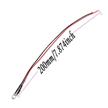 60Pcs 3MM 9V 6Colors LED Pre Wired Prewired Lamp Light Bulb Prewired Emitting Diode +60Pcs Black 3MM LED Plastic Clip Holder Display Panel