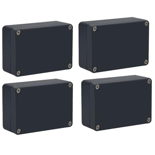 Project Box IP65 Waterproof Junction Box ABS Plastic Electrical Boxes DIY Electronic Project Case Power Enclosure 3.3”x2.3”x1.3” - color: Black, size: 3.3”x2.3”x1.3”