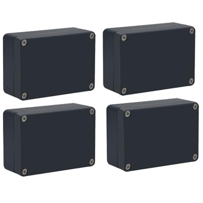 Project Box IP65 Waterproof Junction Box ABS Plastic Electrical Boxes DIY Electronic Project Case Power Enclosure 3.3”x2.3”x1.3” - color: Black, size: 3.3”x2.3”x1.3”
