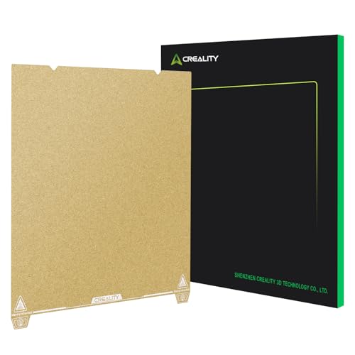Creality Official Ender 3 V3 Plus Build Plate Gold Textured Surface 315x310mm PEI Sheet Flexible Removable Spring Bed Plate for K1 Max, Ender 3 V3 Plus(Without Magnetic Base) - color: Textured Gold, size: K1 Max/Ender 3V3Plus