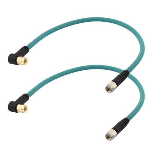 1ft 2-Pack SMA Male to SMA Male RG142 Coaxial Cable Jumper 50 Ohm - size: 12 inch / 30cm