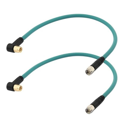 1ft 2-Pack SMA Male to SMA Male RG142 Coaxial Cable Jumper 50 Ohm - size: 12 inch / 30cm