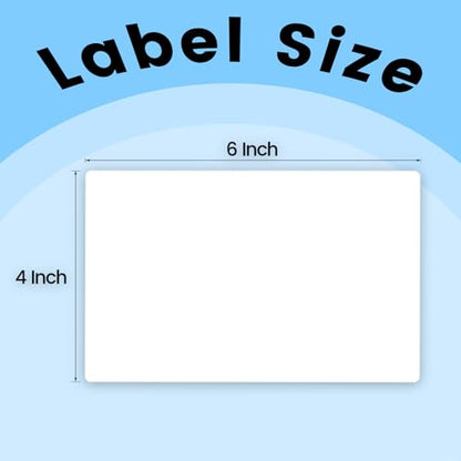LLIKED 200 Pcs 4"x6" Blank Removable Labels for Storage Bins No Residue - size: 4"x 6"