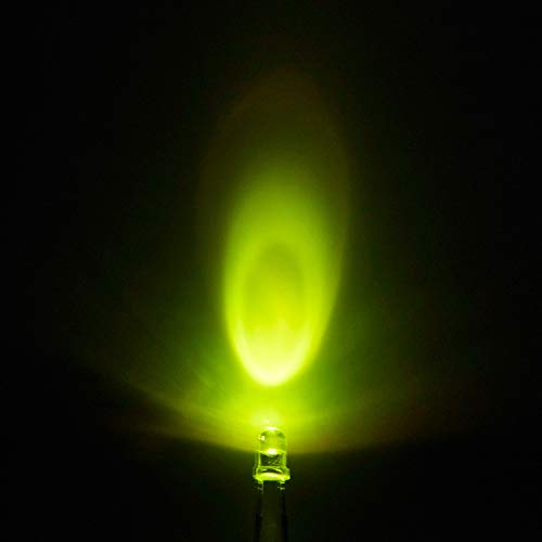 CHANZON 100 pcs 3mm Yellow-Green LED Diode Lights (DC 2V 20mA) - color: E) Yellow-green, size: 3mm Round Top