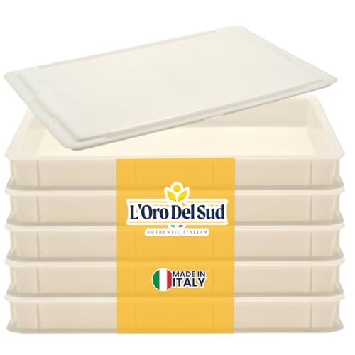 L'Oro Del Sud Commercial Dough Proofing Box Tray with Lid, White, 5 Pack - size: 5 Pack