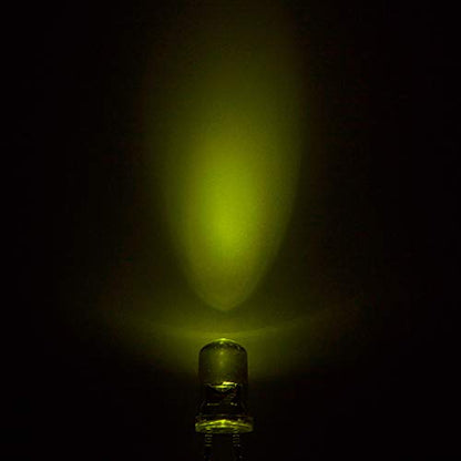 CHANZON 100 pcs 5mm Yellow-Green LED Diode Lights(DC 2V 20mA) - color: E) Yellow-green, size: 5mm Round Top