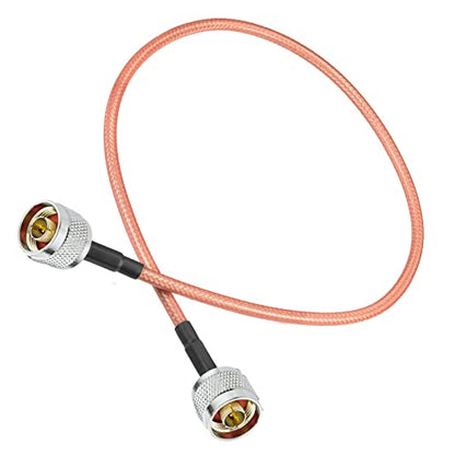 Eightwood N Male to N Male Jumper RG400 Low Loss Coax Cable 1.6 Feet - color: male-male 1.6 feet