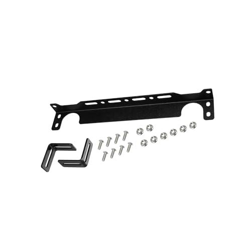 Universal Oil Cooler Mounting Bracket Kit 330mm Aluminum Alloy Engine Oil Cooler Radiator Adapter Kit Oil Cooler Bracket Kit Black Transmission Oil Cooler Mounting Kit Replacement