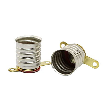 Mini Light Bulb Kit 10PCS E10 1.5V/0.3A Miniature Screw Base Light Bulbs and 10PCS E10 Golden Light Socket Bulbs Lamps Base Holders for Home Experiment Circuit Electrical Test Accessories - size: 1.5V/0.3A