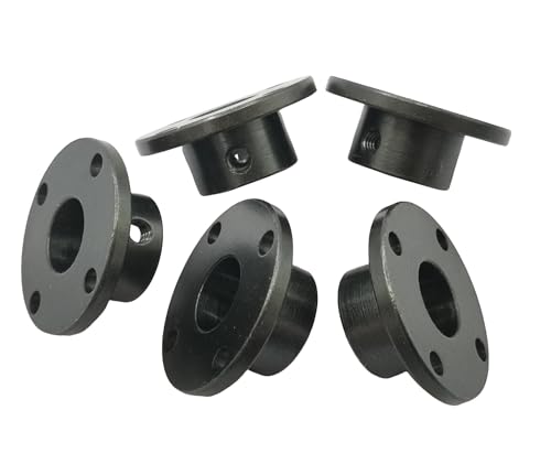 5Pcs Black 12mm Flange Shaft Couplings,Rigid Flange Guide Shaft Coupler Motor Connector Shaft Axis Fittings for DIY RC Model Motors - size: 12mm