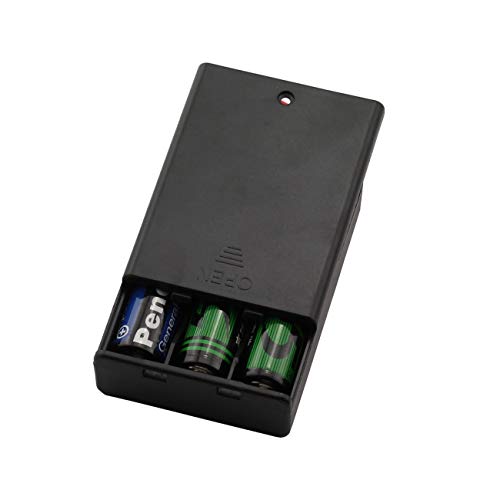 6 Pieces 3 Slots x 1.5V AA Battery Case Holder Battery Spring Clip Storage Box Wire Leads with On/Off Switch - size: 6 x 3 Slots AA with Switch