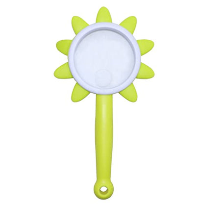 Rongon 10X Kids Magnifying Glass Handheld Magnifier for Children (Green) - color: Green