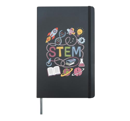 Stem Scientist Laboratory Experiments Kids Women Men Hardcover Journal, Black