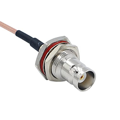 BNC Female Bulkhead to SMA Male Right Angle 90 Degree 2PCS 12" 50 ohm Low Loss RG316 Coaxial Cable Connector RF Antenna Extension Cable for Radio Wi-Fi Antenna Wireless LAN Devices Use - size: 30cm/12inch