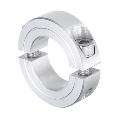 uxcell Double Split Clamp-On Shaft Collar for 1" Shaft, Aluminum Alloy - size: 1"
