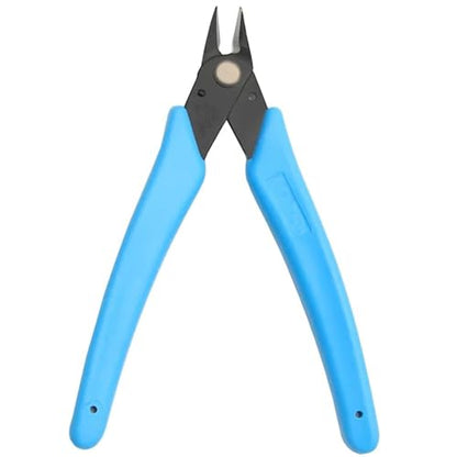 Micro Wire Cutters Precision Flush Cutter Pliers for Jewelry Making Electronics Craft 5 Inch Mini Side Cutting Nippers for Zip Ties Plastic Models and Hobby Projects Light Blue